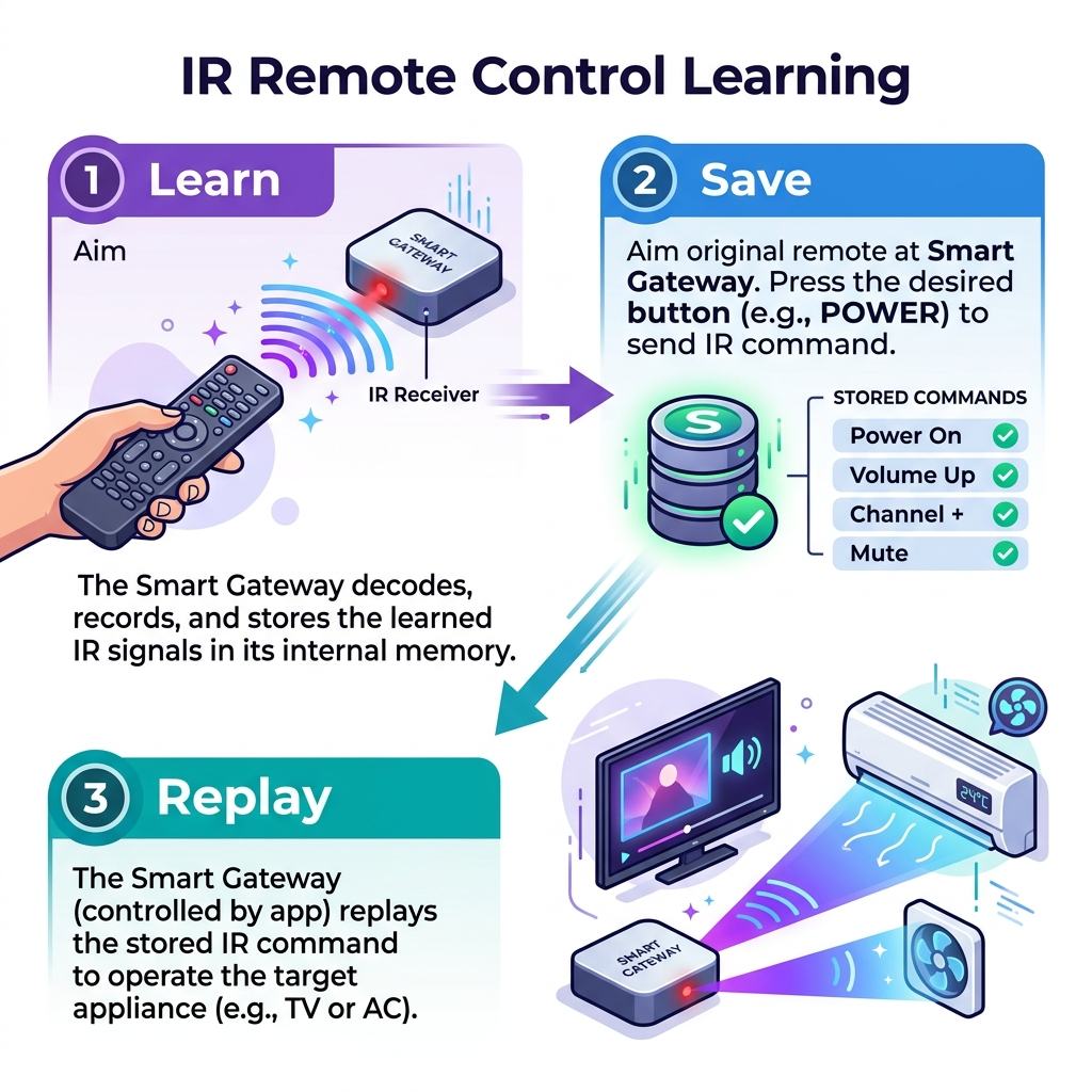 OmPower - Học lệnh hồng ngoại IR